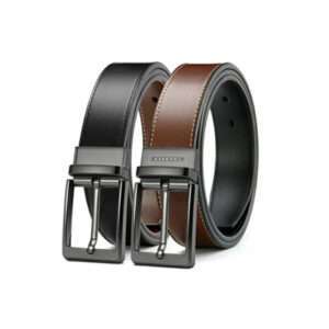 Belt for Men - Men's Belt Leather 1 3/8" Black & Brown for Dress Pants