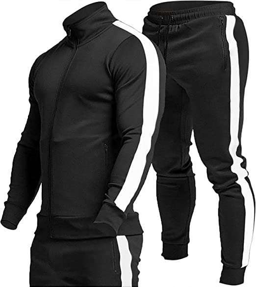Men's Casual Active Tracksuits Full Zip Sports Jogging - Image 3