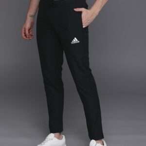 Men Black Solid Track Pants