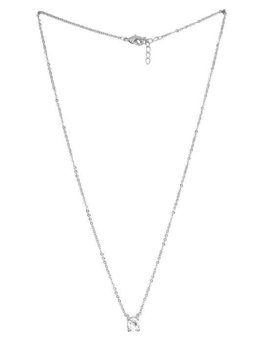 Silver-Toned Rhinestone Charm Chain - Image 2