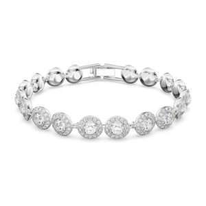 Stone-Studded Floral Openable Bracelet For Women