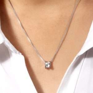 Silver-Toned Rhinestone Charm Chain