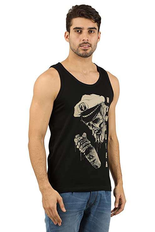 Men's Cotton Multicolour Printed Vest - Image 4