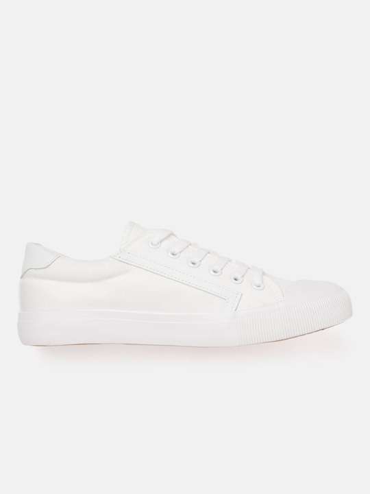 Women White Solid Sneakers - Image 4