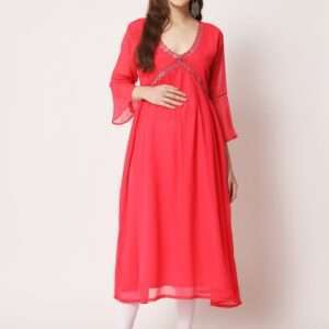 Women Maternity Georgette Kurta