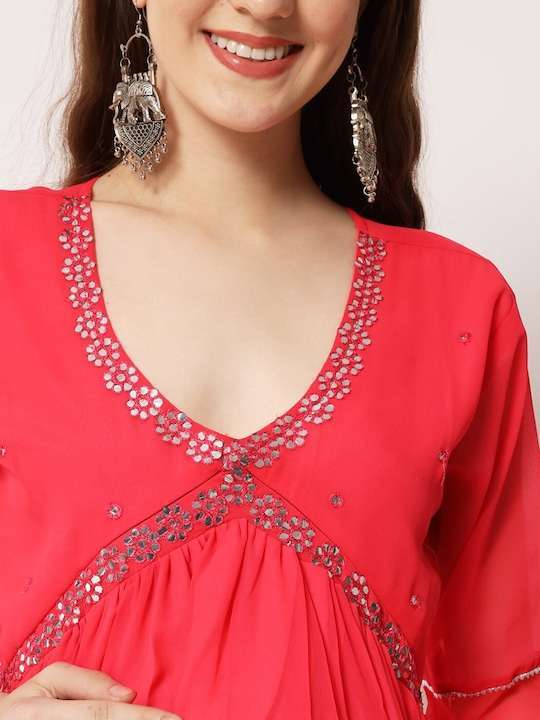 Women Maternity Georgette Kurta - Image 5