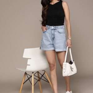 Women Pure Cotton Sustainable Denim Shorts