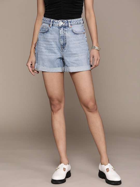Women Pure Cotton Sustainable Denim Shorts - Image 3