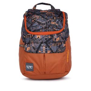 Women Orange Graphic Backpack