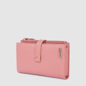 Women Pink Solid Two Fold Wallet